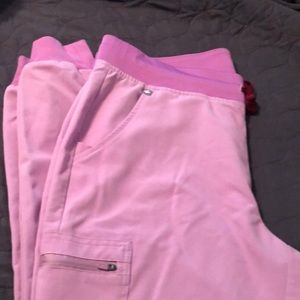 Pinkish/lavender colored figs scrub set size large joggers and size large top.